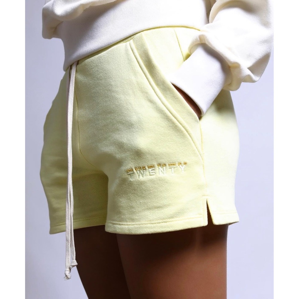Twenty Montreal Sunnyside Sweat Shorts Yellow French‎ Terry Womens Small NWT
